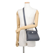 Load image into Gallery viewer, HERMES Herbag zip Ardoise Toile Military Vache Hunter Leather Size Mini