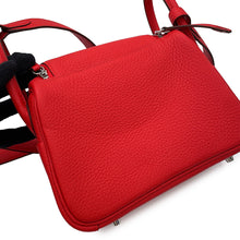 Load image into Gallery viewer, HERMES Lindy Rouge Ladue Taurillon Clemence Size Mini