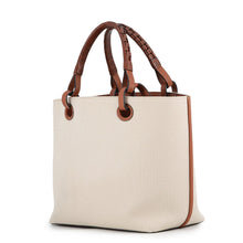 Load image into Gallery viewer, LOEWE Anagram Tote Bag Beige/BrownA717S72X06 Canvas Leather Size Small