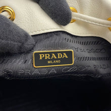 Load image into Gallery viewer, PRADA Duet Bucket Bag White1BH038 Leather
