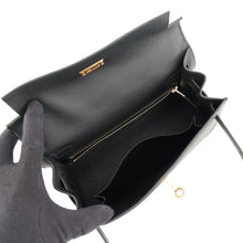 将图像加载到图库查看器中,HERMES Kelly Sellier Black Epsom Size 25