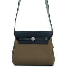 Load image into Gallery viewer, HERMES Herbag zip Vert Olive/Khaki Vache Hunter Leather Toile Military Size Mini