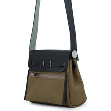 Load image into Gallery viewer, HERMES Herbag zip Vert Olive/Khaki Vache Hunter Leather Toile Military Size Mini