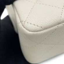 Load image into Gallery viewer, CHANEL Matelasse Top Handle Mini Flap Bag WhiteAS2431 Caviar Leather Size 20