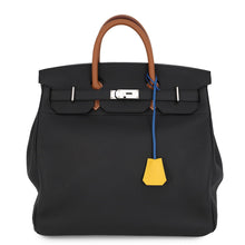 Load image into Gallery viewer, HERMES HAUT A COURROIES Tricolore Black/Gold/Blue Royal Togo Leather Size 40