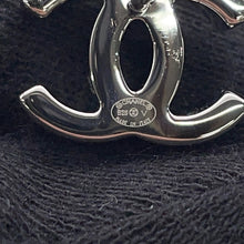 Load image into Gallery viewer, CHANEL CC Logo Rhinestone Earrings SilverABE835 Metal strass
