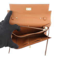 Load image into Gallery viewer, HERMES Kelly wallet long to go Gold Epsom