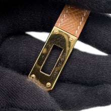 Load image into Gallery viewer, HERMES Kelly wallet long to go Gold Epsom