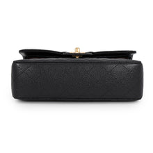 Load image into Gallery viewer, CHANEL Matelasse W-Flap W-Chain Shoulder Bag BlackA01113 Caviar Leather Size 23