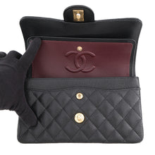 Load image into Gallery viewer, CHANEL Matelasse W-Flap W-Chain Shoulder Bag BlackA01113 Caviar Leather Size 23