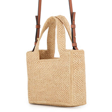 将图像加载到图库查看器中,LOEWE font tote NaturalALF1V46X12 2123 Raffia Leather Bijoux Size Mini