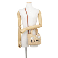 将图像加载到图库查看器中,LOEWE font tote NaturalALF1V46X12 2123 Raffia Leather Bijoux Size Mini