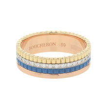 将图像加载到图库查看器中,Boucheron Quatre Blue Diamond Ring Size Small/59/#19 BlueJRG03028 K18YG K18PG K18WG Ceramic