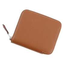Load image into Gallery viewer, HERMES Azap compact silk in Gold Epsom
