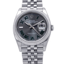 将图像加载到图库查看器中,ROLEX Datejust 36 W36mm Stainless Steel K18WG Slate Dial126234