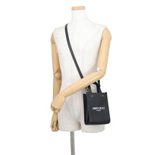 Load image into Gallery viewer, JIMMY CHOO North South Tote Bag BlackMININSTOTEANR Smooth Calf Leather Size Mini