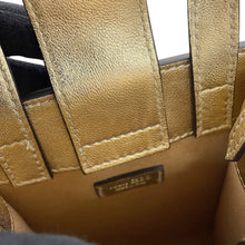 将图像加载到图库查看器中,JIMMY CHOO N/S Tote Star GoldMININSTOTEAUR Calf Leather Rhinestone Size Mini