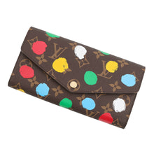 Load image into Gallery viewer, LOUIS VUITTON LV × YK Portefeuille Sarah NM Brown/MulticolorM81980 Monogram Painted Dot