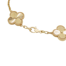Load image into Gallery viewer, Van Cleef & Arpels Vintage Alhambra 5-Motif Guilloché BraceletVCARP3JK00 18K Yellow Gold