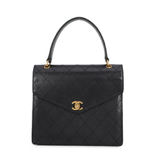 Load image into Gallery viewer, CHANEL V-flap handbag Black Caviar Leather