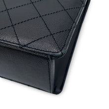 Load image into Gallery viewer, CHANEL V-flap handbag Black Caviar Leather