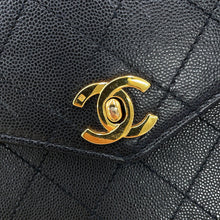 Load image into Gallery viewer, CHANEL V-flap handbag Black Caviar Leather