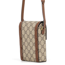 将图像加载到图库查看器中,GUCCI Horsebit1955 Mini Shoulder Bag Beige/Brown625615 92TCG 8563 GG Supreme Leather