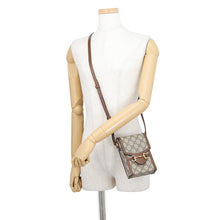 将图像加载到图库查看器中,GUCCI Horsebit1955 Mini Shoulder Bag Beige/Brown625615 92TCG 8563 GG Supreme Leather