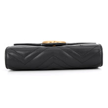 将图像加载到图库查看器中,GUCCI GG Marmont Quilted Chain Wallet Black474575 DTD1T 1000 Leather