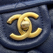 Load image into Gallery viewer, CHANEL Matelasse flap Chain Shoulder Navy Caviar Leather