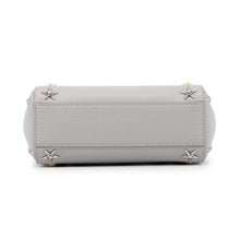 Load image into Gallery viewer, JIMMY CHOO Pegasus 2WAY Bag Gray Soft Grainy Calf Leather Size Mini