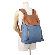 Load image into Gallery viewer, LOEWE TBackpack Small Blue/Tan316.28.P32 Denim Leather Size Small