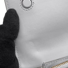 Load image into Gallery viewer, BURBERRY Chain wallet Light Gray Embossed Leather