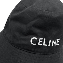Load image into Gallery viewer, CELINE logo bucket hat Size L Black/White2AUO4968P Cotton100%
