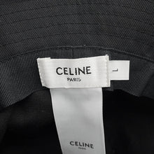 Load image into Gallery viewer, CELINE logo bucket hat Size L Black/White2AUO4968P Cotton100%