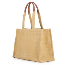 将图像加载到图库查看器中,CELINE Triomphe Cabatice Tote Natural/Tan196762FNZ.02NT Canvas Leather Size Large