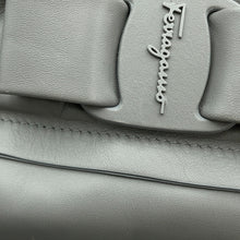 Load image into Gallery viewer, Ferragamo Viva Bow Chain Shoulder Bag Gray211287 Calf Leather