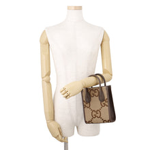 将图像加载到图库查看器中,GUCCI Jumbo GG Mini 2WAY Bag Brown/Beige699406 Canvas Leather