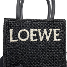 Load image into Gallery viewer, LOEWE Standard A5 2-Way Bag Black/WhiteA563S30X09 Raffia Leather