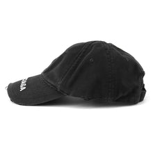 Load image into Gallery viewer, BALENCIAGA Distressed baseball cap Size L Black745132 Cotton100%