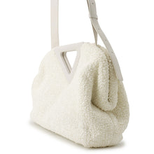 将图像加载到图库查看器中,Bottega Veneta The Point Triangle 2WAY Bag White Nylon Leather Size Medium