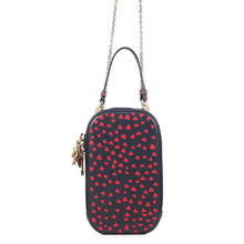 Load image into Gallery viewer, Dior I Love Paris Phone Holder Navy/Red Leather