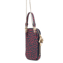 Load image into Gallery viewer, Dior I Love Paris Phone Holder Navy/Red Leather