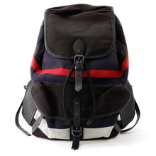 Load image into Gallery viewer, BURBERRY Backpack Black/Multicolor3945950 Canvas Leather