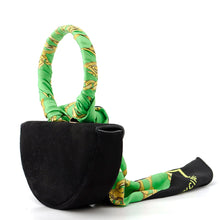 Load image into Gallery viewer, BALENCIAGA Opera Clutch Bag Black/Green570030 suede