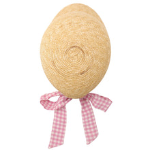 Load image into Gallery viewer, MIUMIU Straw cap Size M Beige/Pink/White Straw Silk