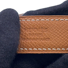 Load image into Gallery viewer, HERMES Gamma reversible belt Size 85 Black/Gold Swift Leather Epsom