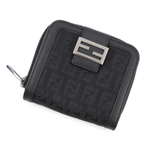 Load image into Gallery viewer, FENDI Compact wallet Black Nylon Canvas/Leather