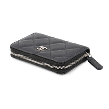 Load image into Gallery viewer, CHANEL Matelassé Classic Zip Coin Purse BlackAP0216 Caviar Leather