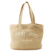 将图像加载到图库查看器中,JIMMY CHOO Beach Tote Beige Raffia
